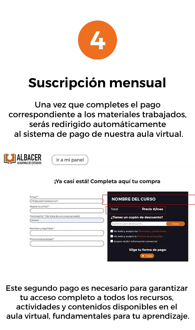 PROCESO DE PAGO-PASO 4 ACADEMIA ALBACER