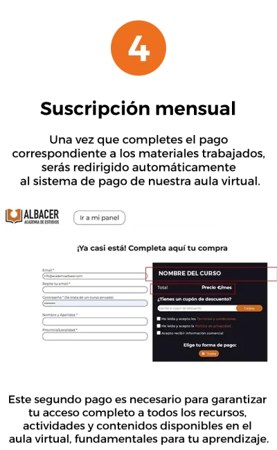 PROCESO DE PAGO-PASO 4 ACADEMIA ALBACER